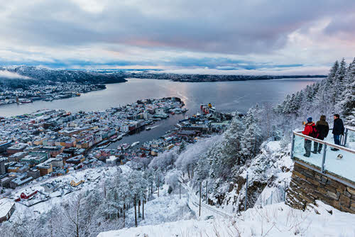 Bergen in winter by Grim Berge, Visit Bergen